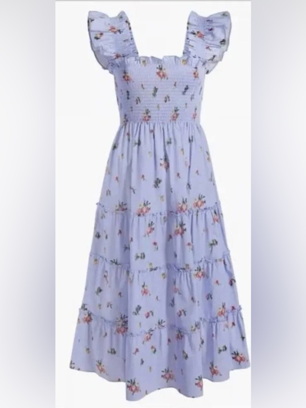 Hill House Lavender Floral Midi Dress